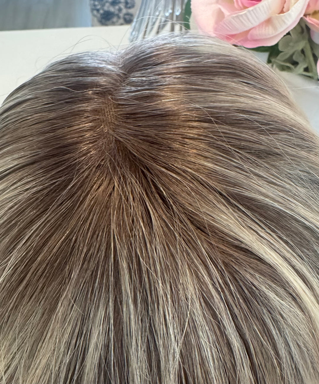 European Lace Top Wig - Rooted Blonde Bob Style