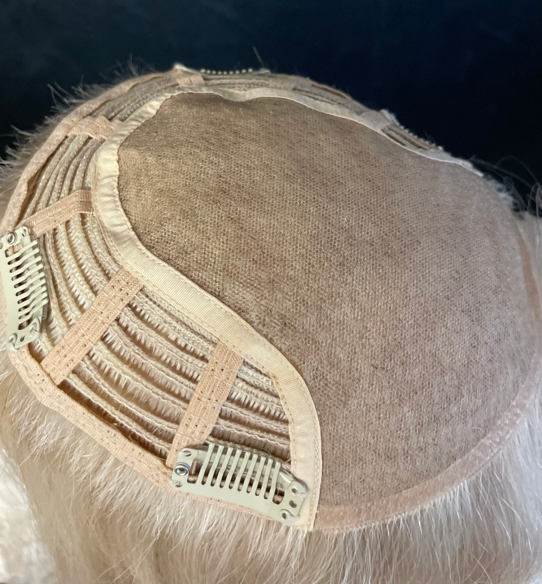 Silk Base Topper 6.5”x7” - Luxury European Hair - Full Volume - #60/Beige Blonde Dimensional Colour