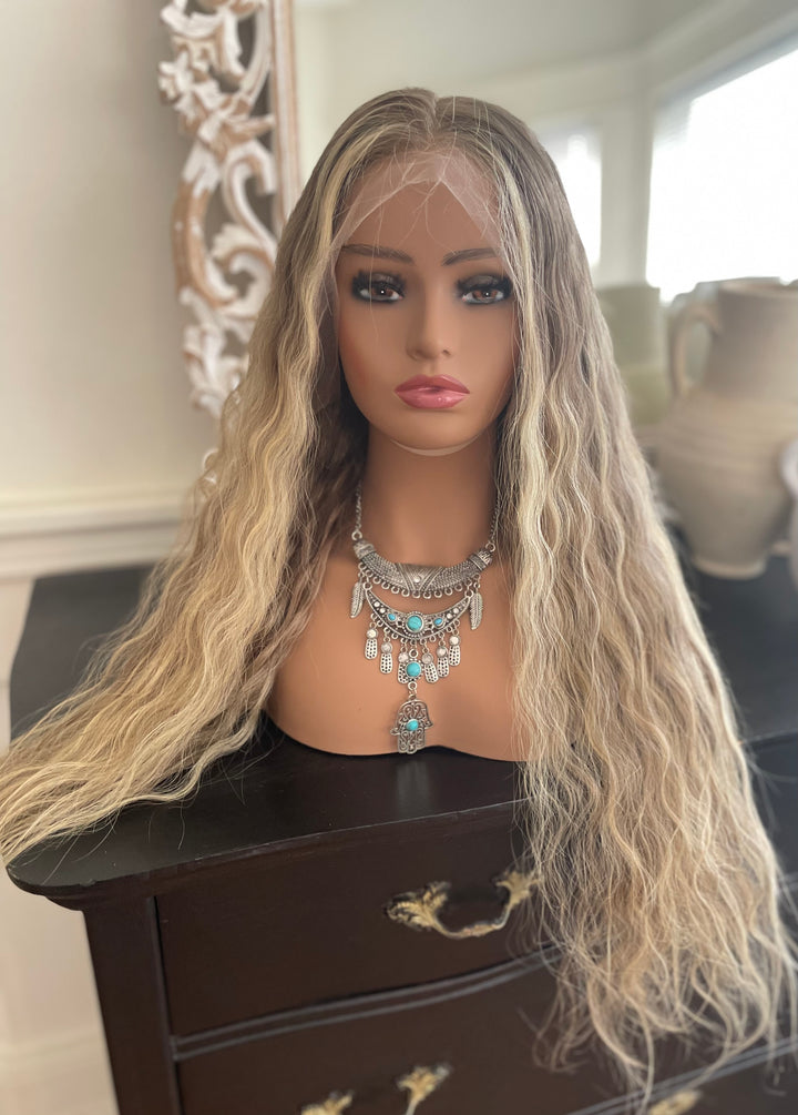 Blonde Balayage Wig - 26” Curly Hair - HD Lace Front