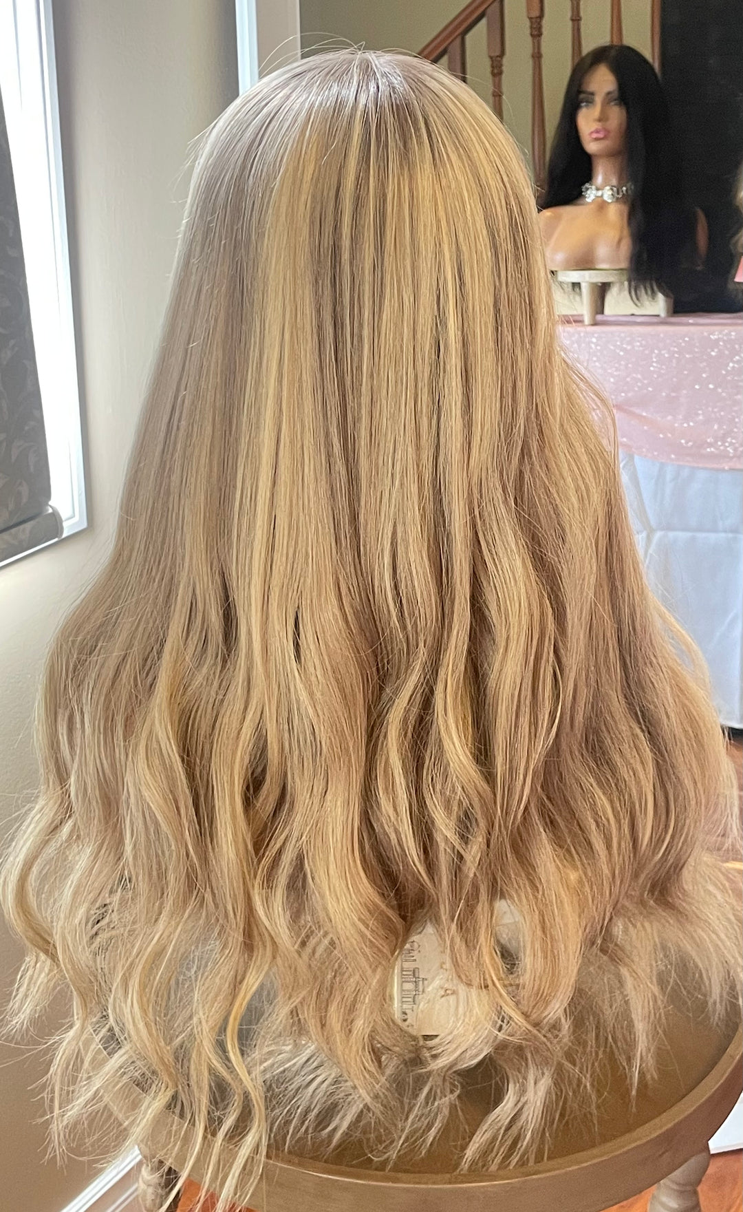 Luxury European Hair Lace Top Wig - Cool Dimensional Blonde