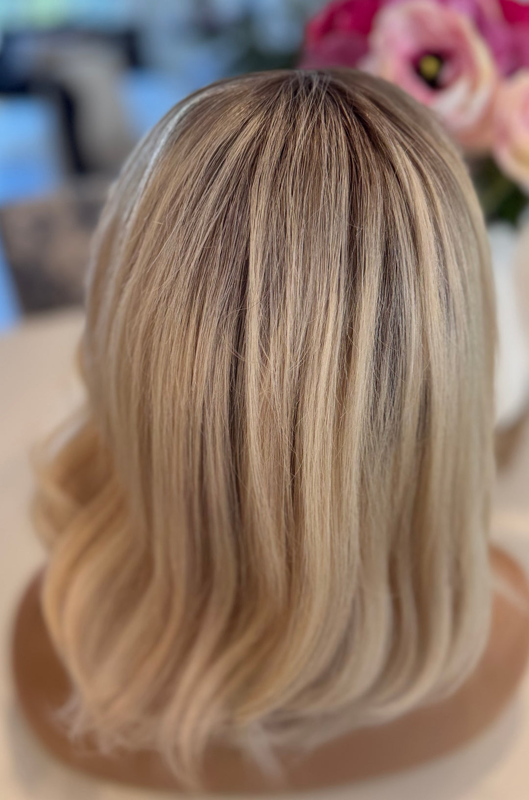 European Lace Top Wig - Rooted Blonde Bob Style