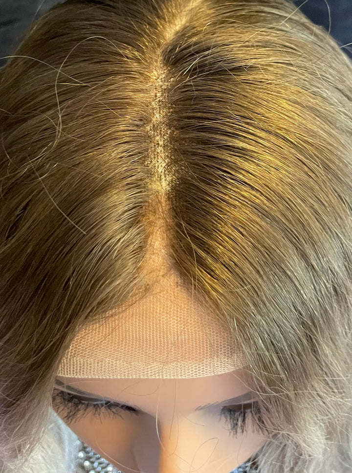 Platinum Blonde European Lace Top Wig - 16”