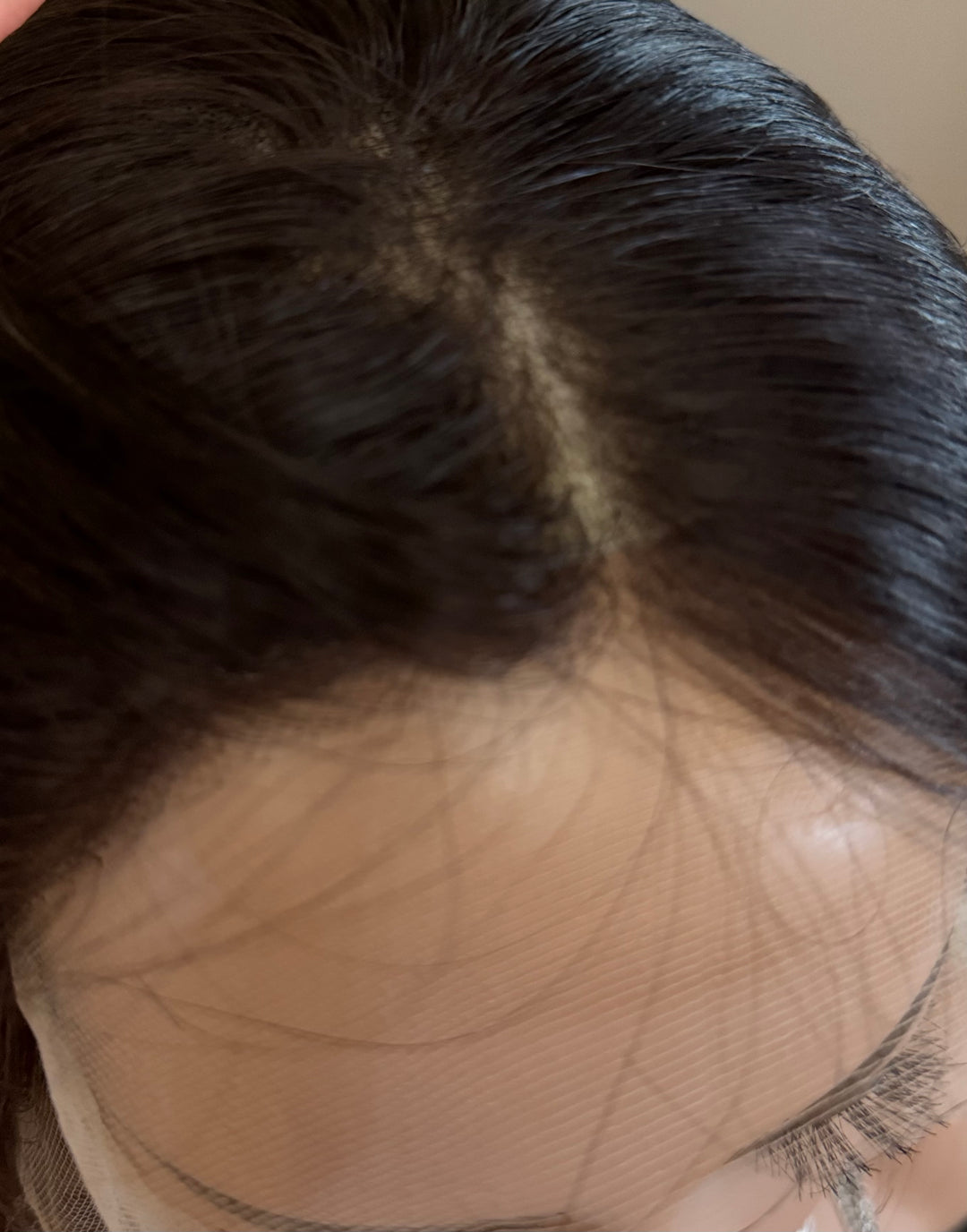 LACE-TOP WIG - Dark Brown with Subtle Highlights - 100% Luxury European Hair