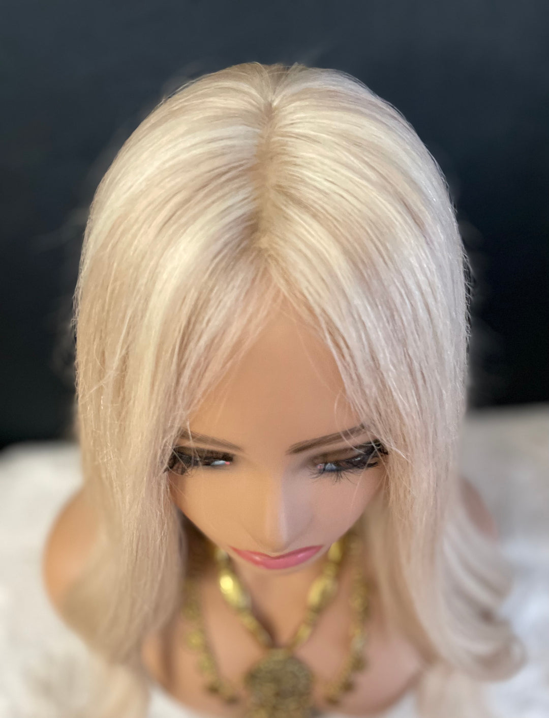 Silk Base Topper 6.5”x7” - Luxury European Hair - Full Volume - #60/Beige Blonde Dimensional Colour