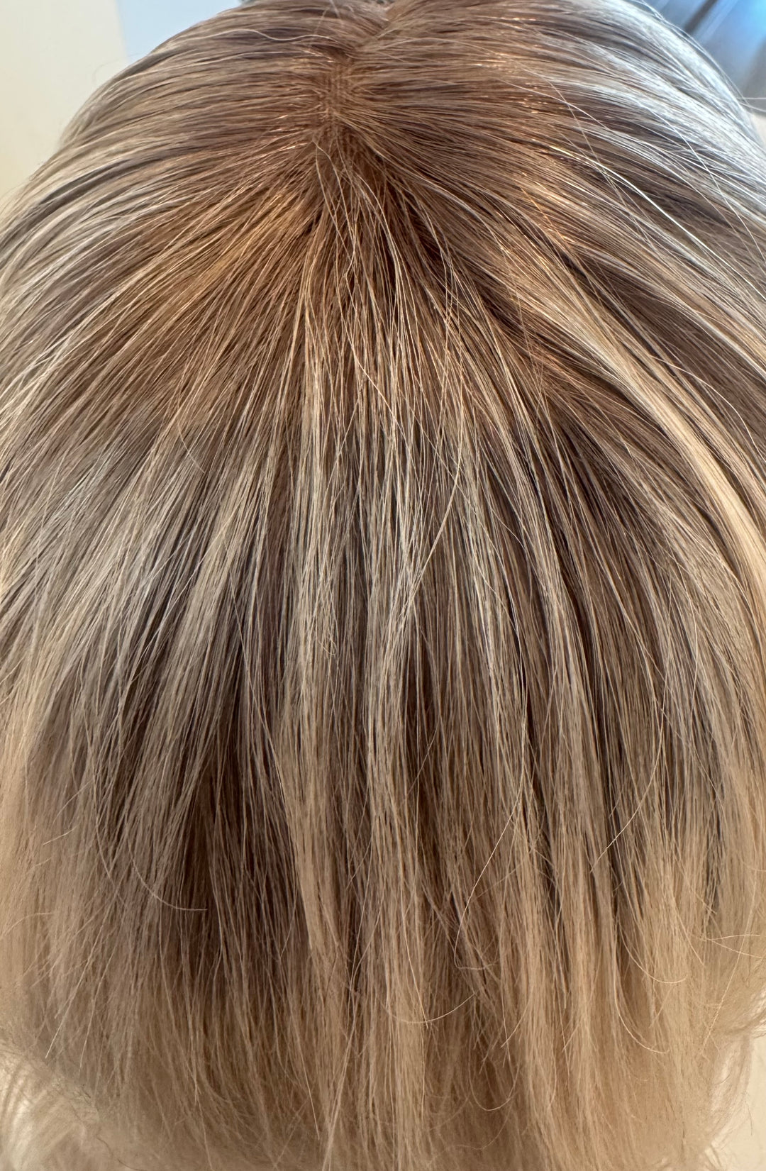 European Lace Top Wig - Rooted Blonde Bob Style