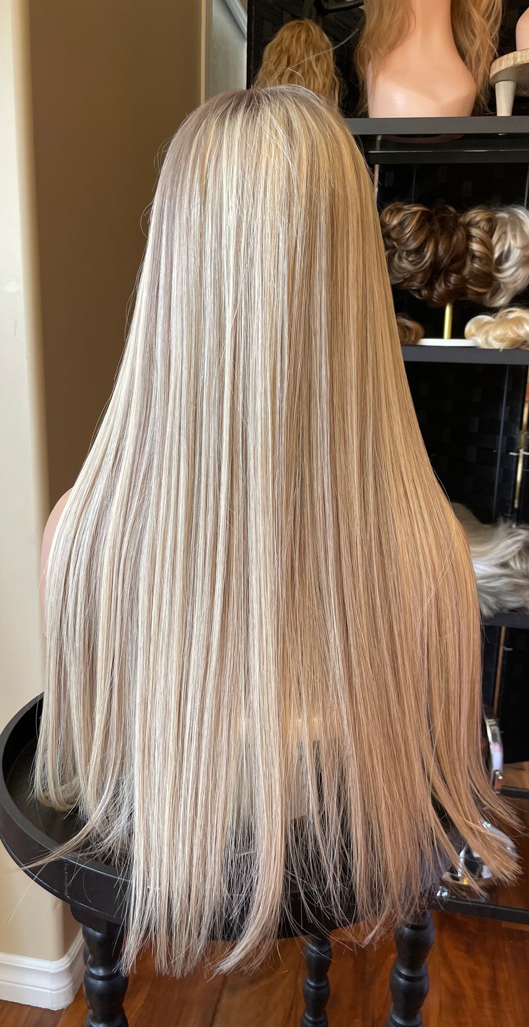 Luxury European Hair Lace Top Wig - Cool Dimensional Blonde