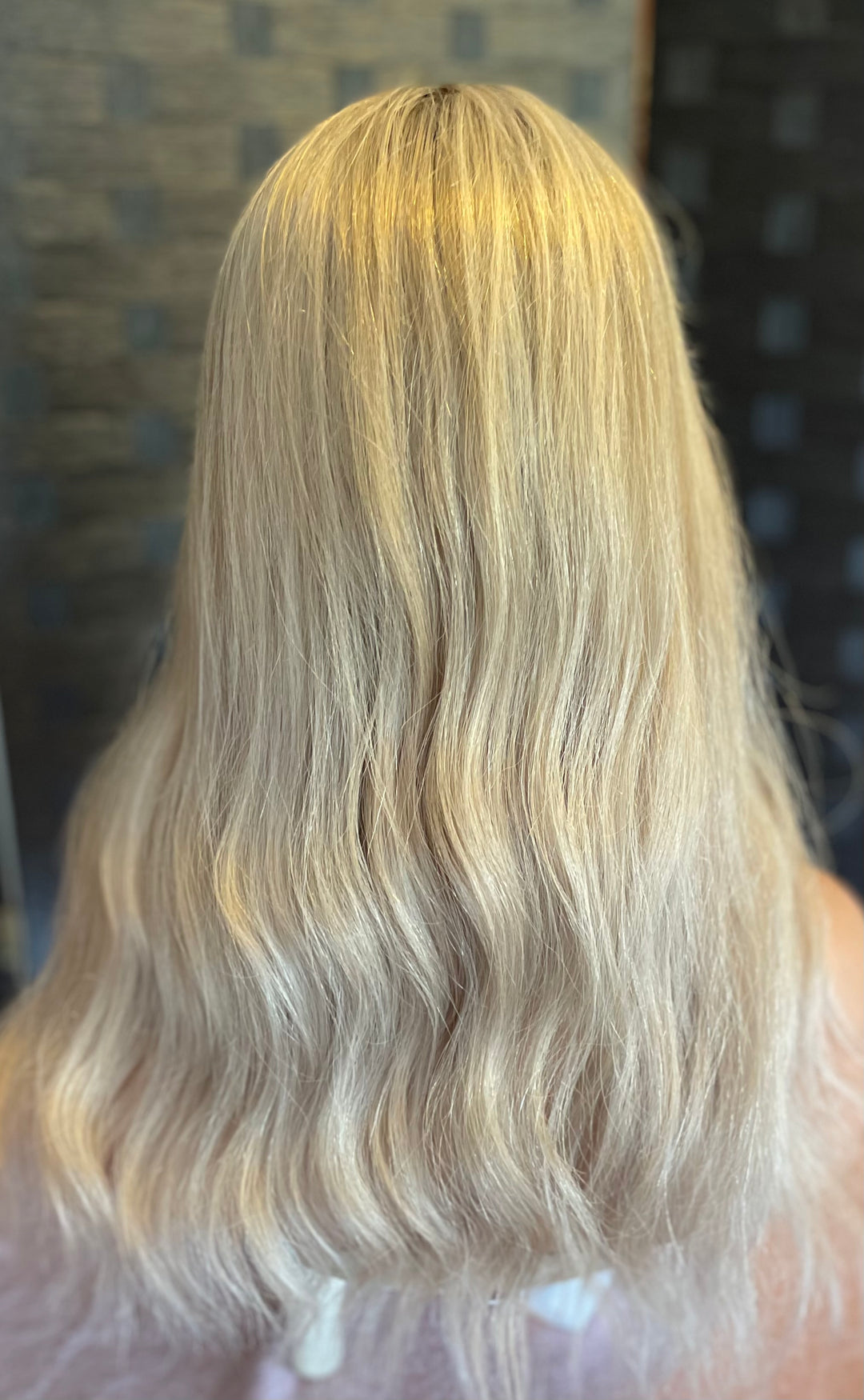 Silk Base Topper - White Blonde/Shadow Roots - European Hair