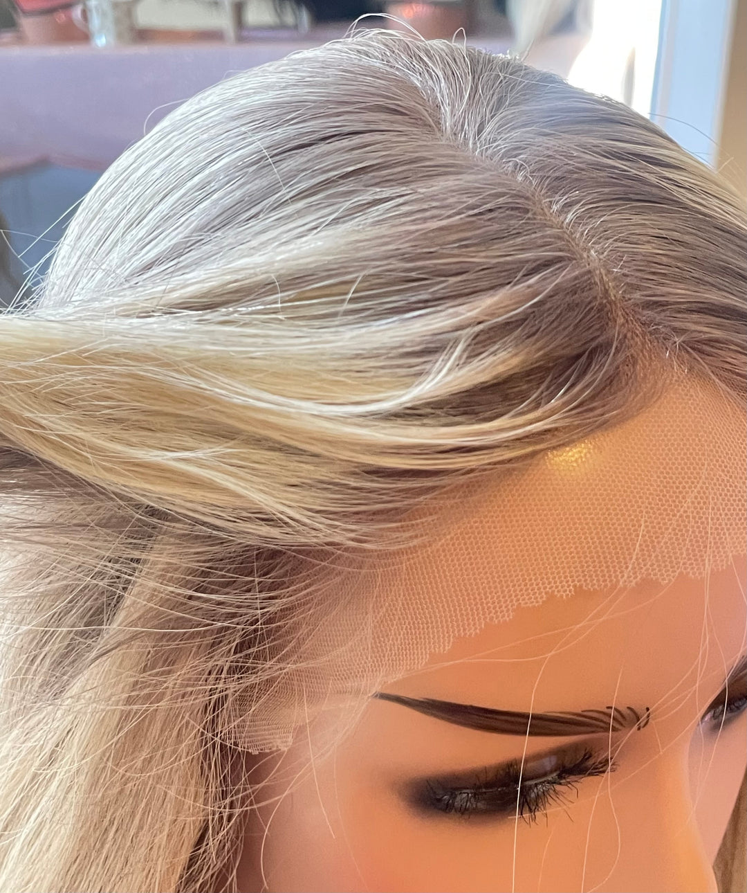Luxury European Hair Lace Top Wig - Cool Dimensional Blonde