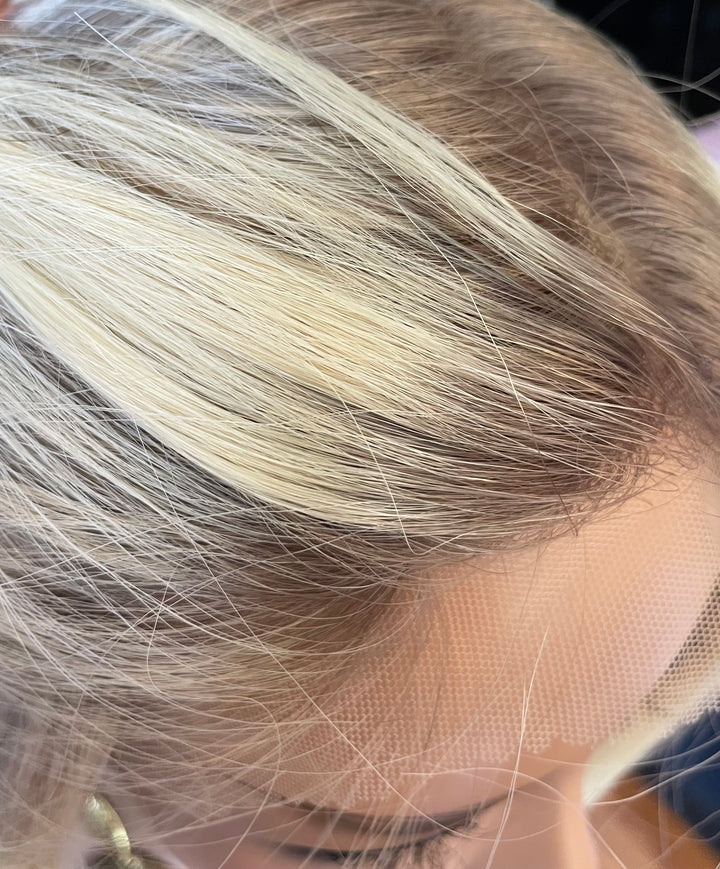 Luxury European Hair Lace Top Wig - Cool Dimensional Blonde