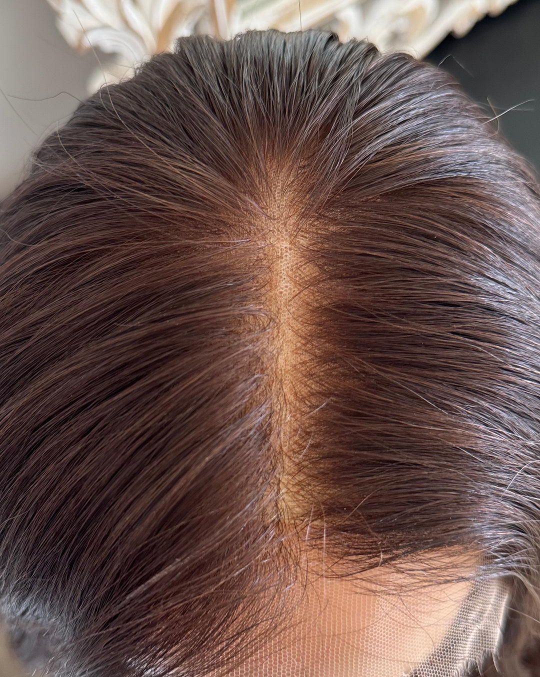 Luxury HD Lace Front European Human Hair Wig - Warm Auburn Brown