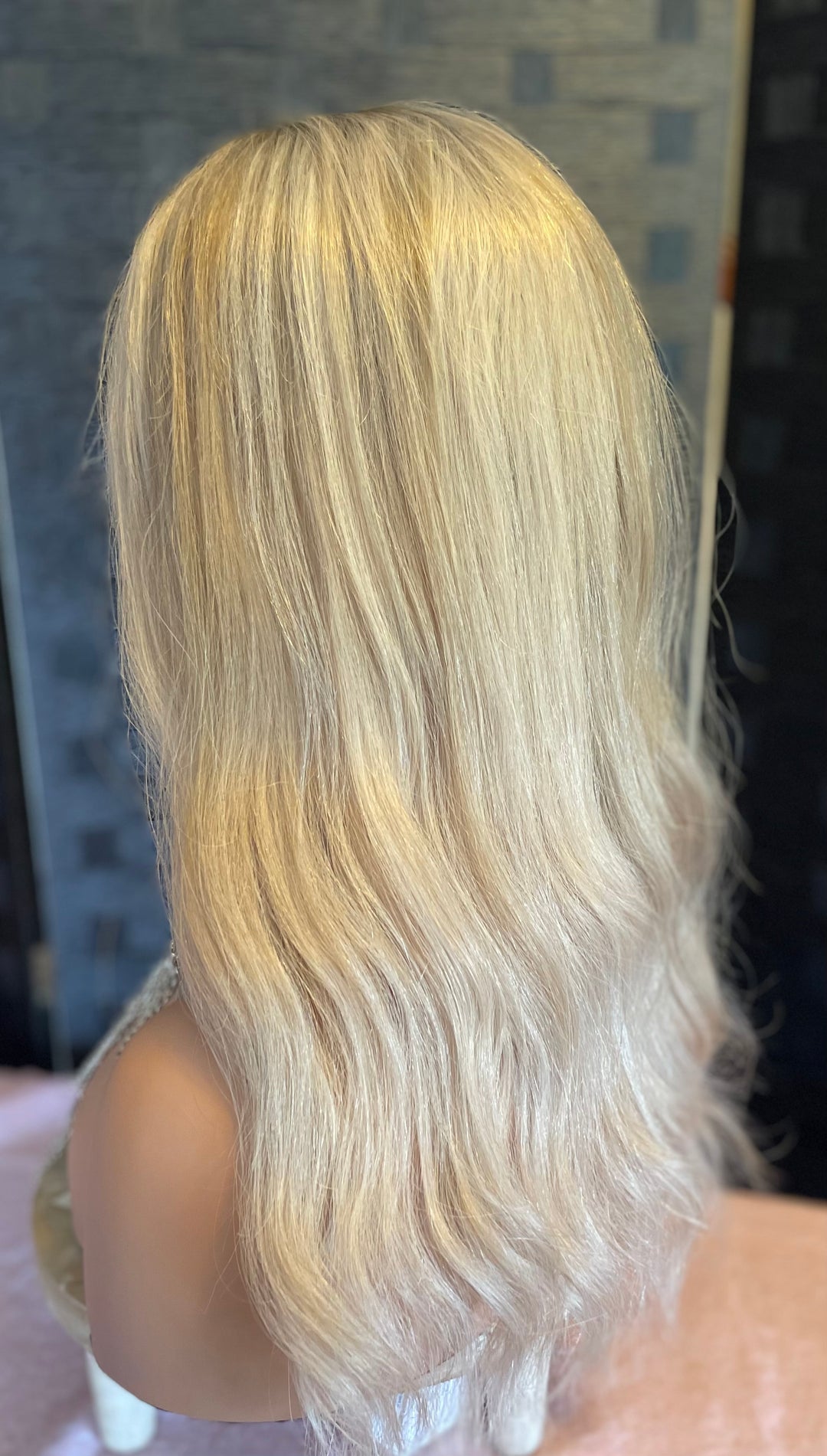 Silk Base Topper - White Blonde/Shadow Roots - European Hair