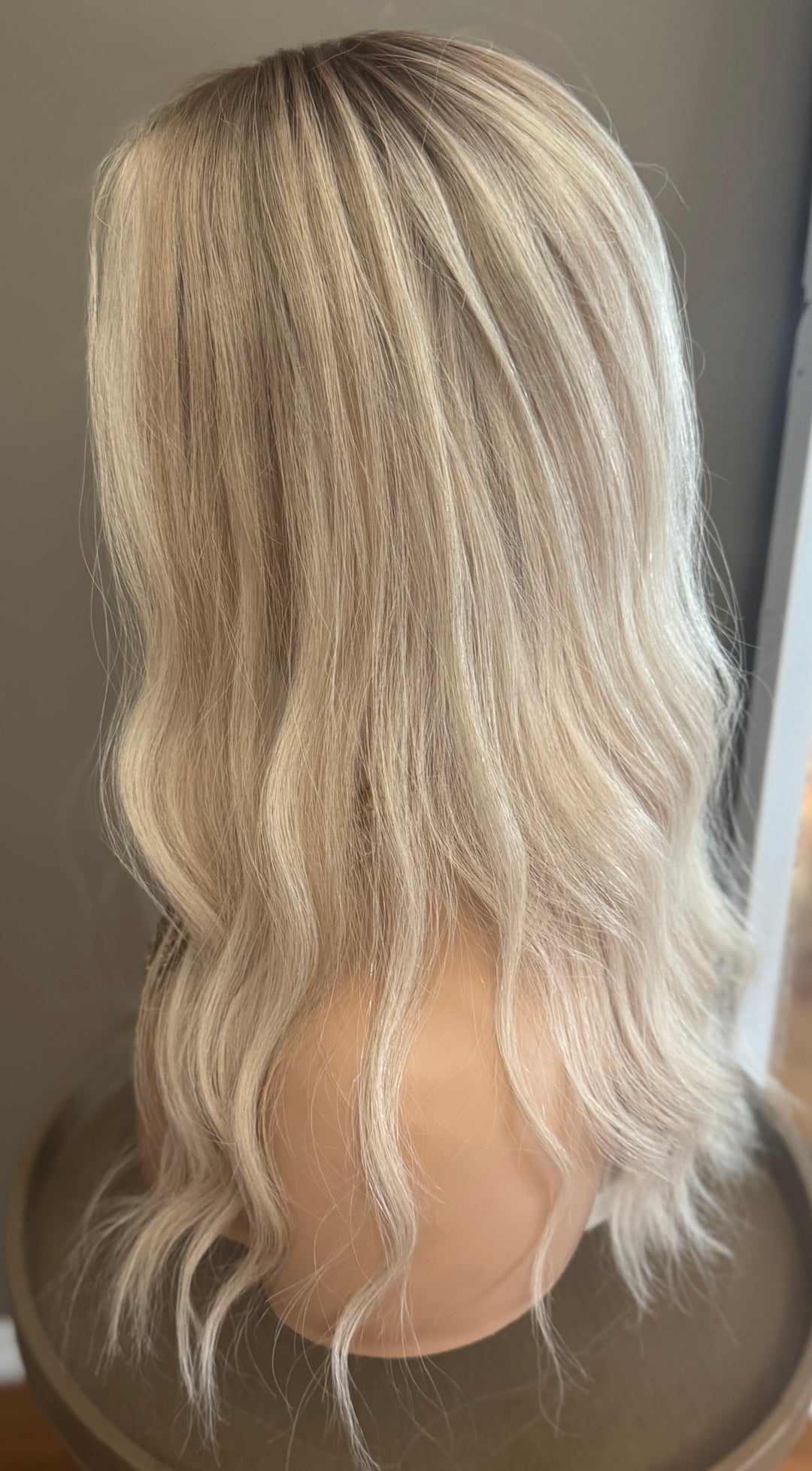 Silk Base Topper - Dimensional Cool Blonde with Shadow Root - European Hair