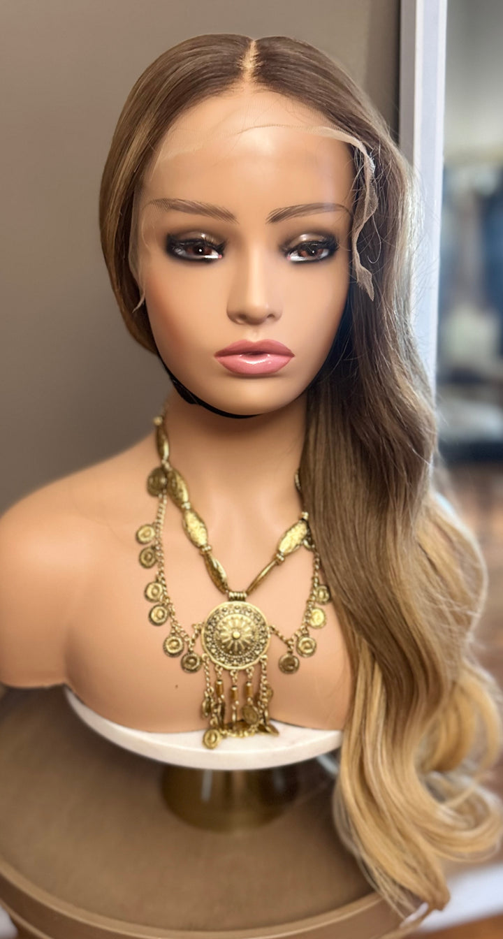 Dayna - Balayage Style - Light Brown with Warm Blonde Balayage - HD Lace Wig – 100% Human Hair, Natural Hairline