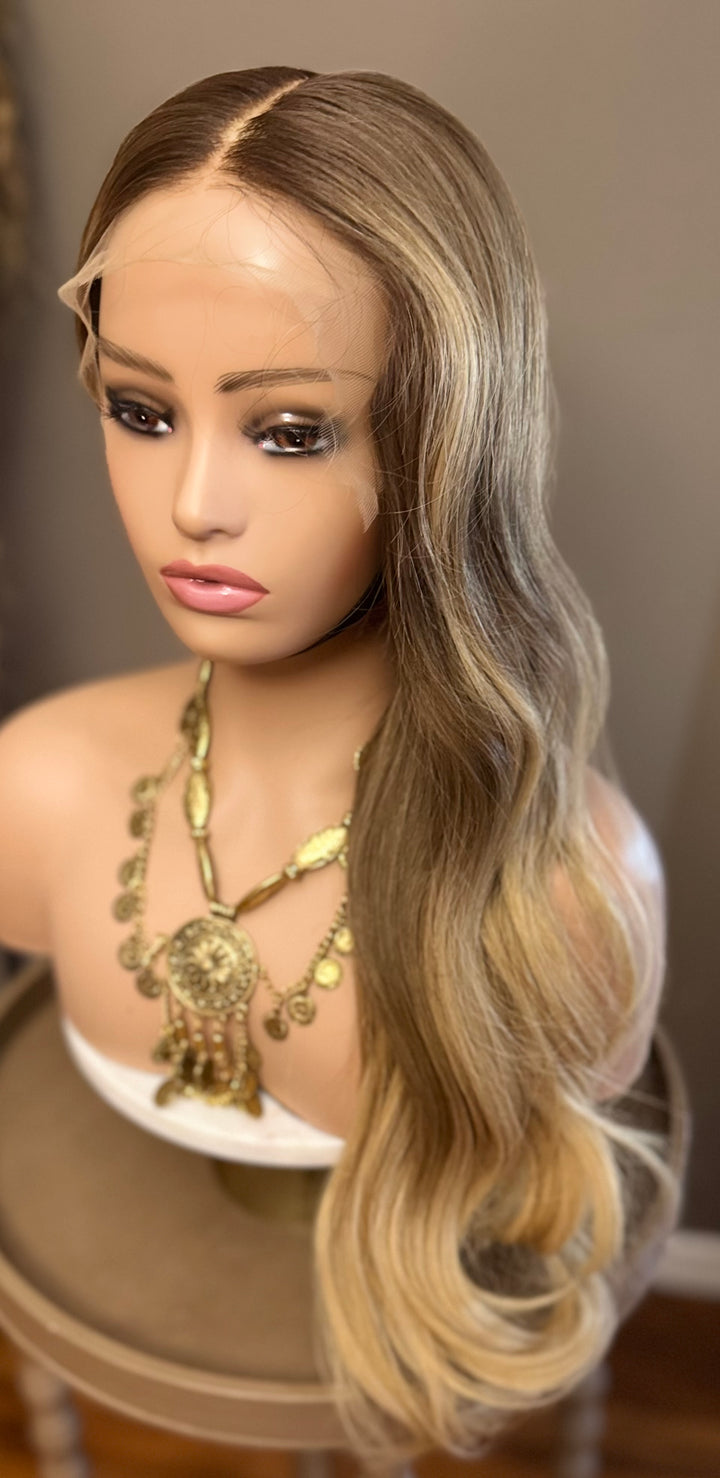 Dayna - Balayage Style - Light Brown with Warm Blonde Balayage - HD Lace Wig – 100% Human Hair, Natural Hairline