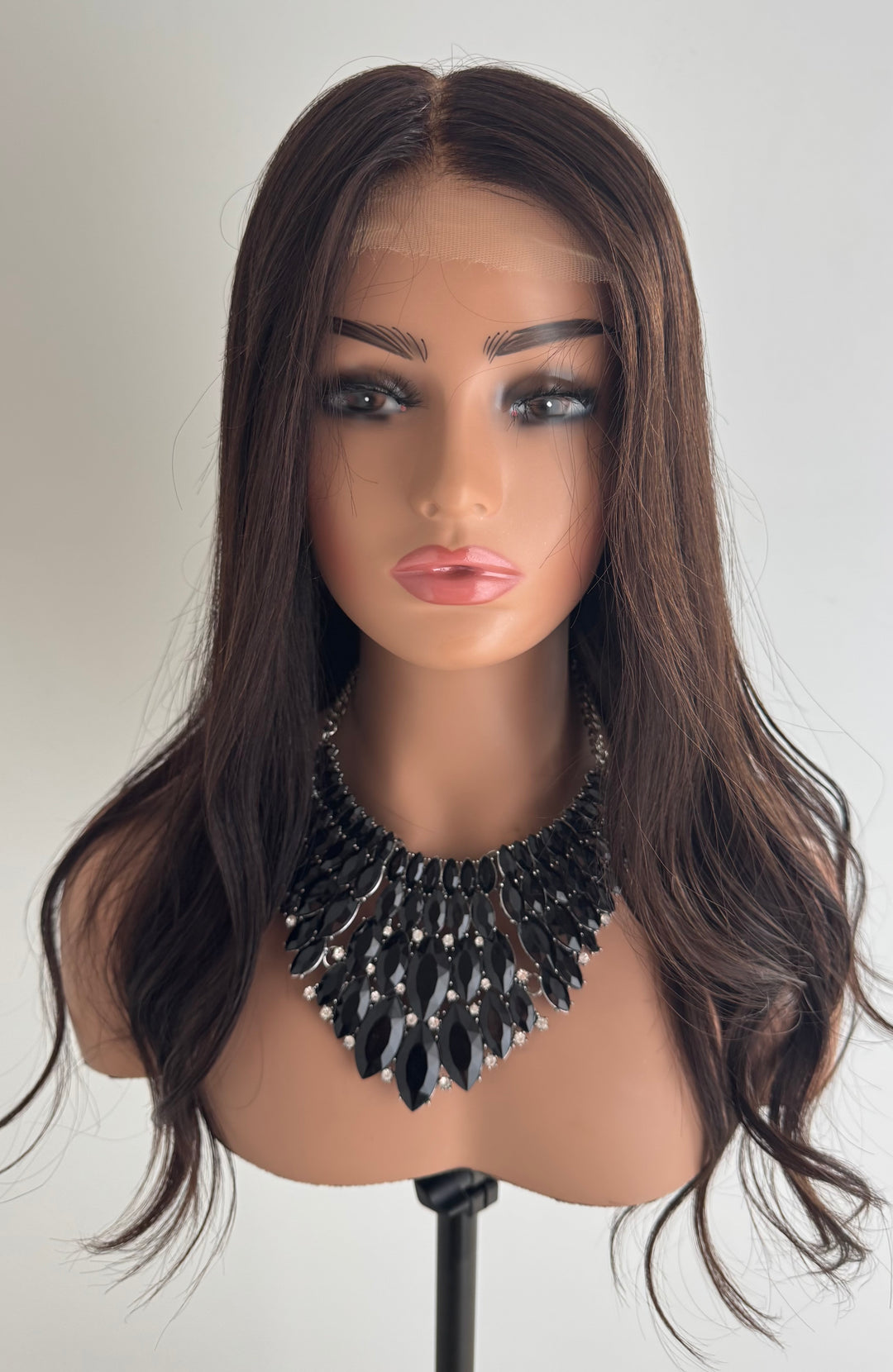 Dark Auburn Brown HD Lace Front Human Hair Wig