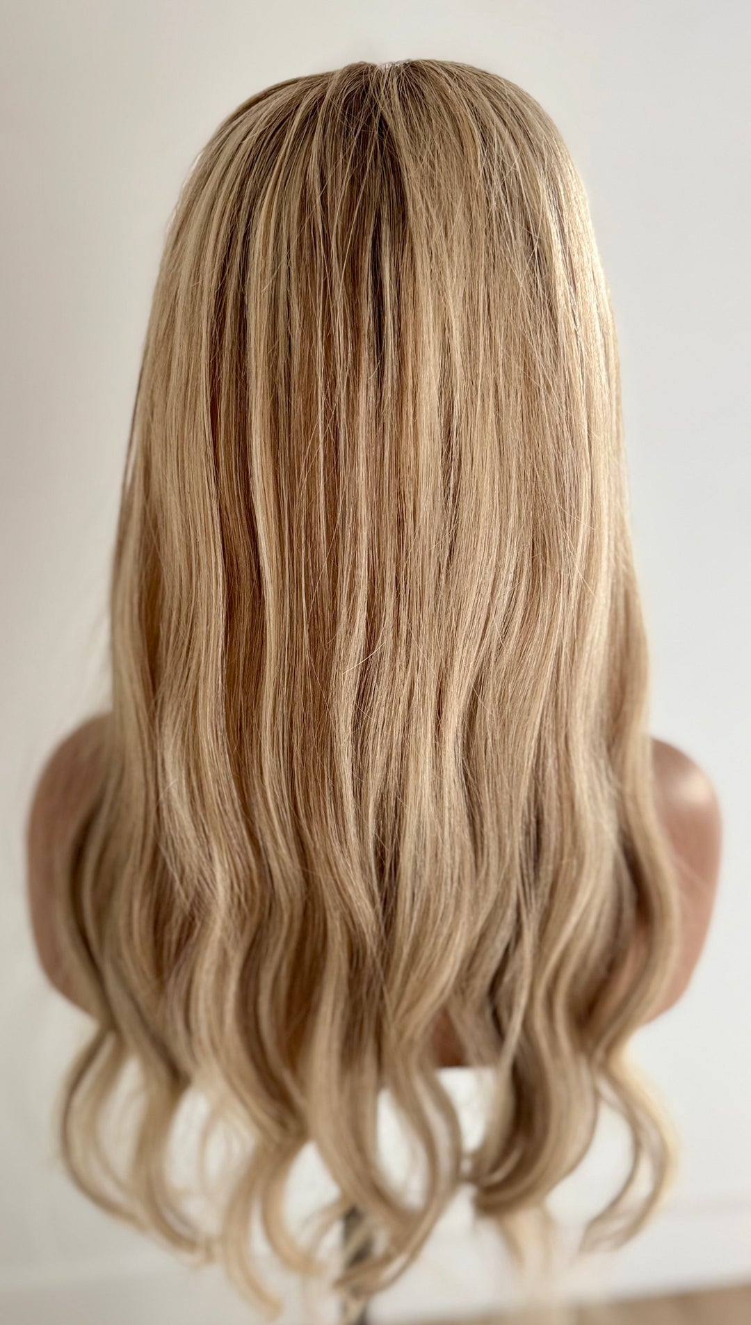 Lace Top with Wefts Topper - Honey Blonde Tones - 8" x 8" Base - 26"
