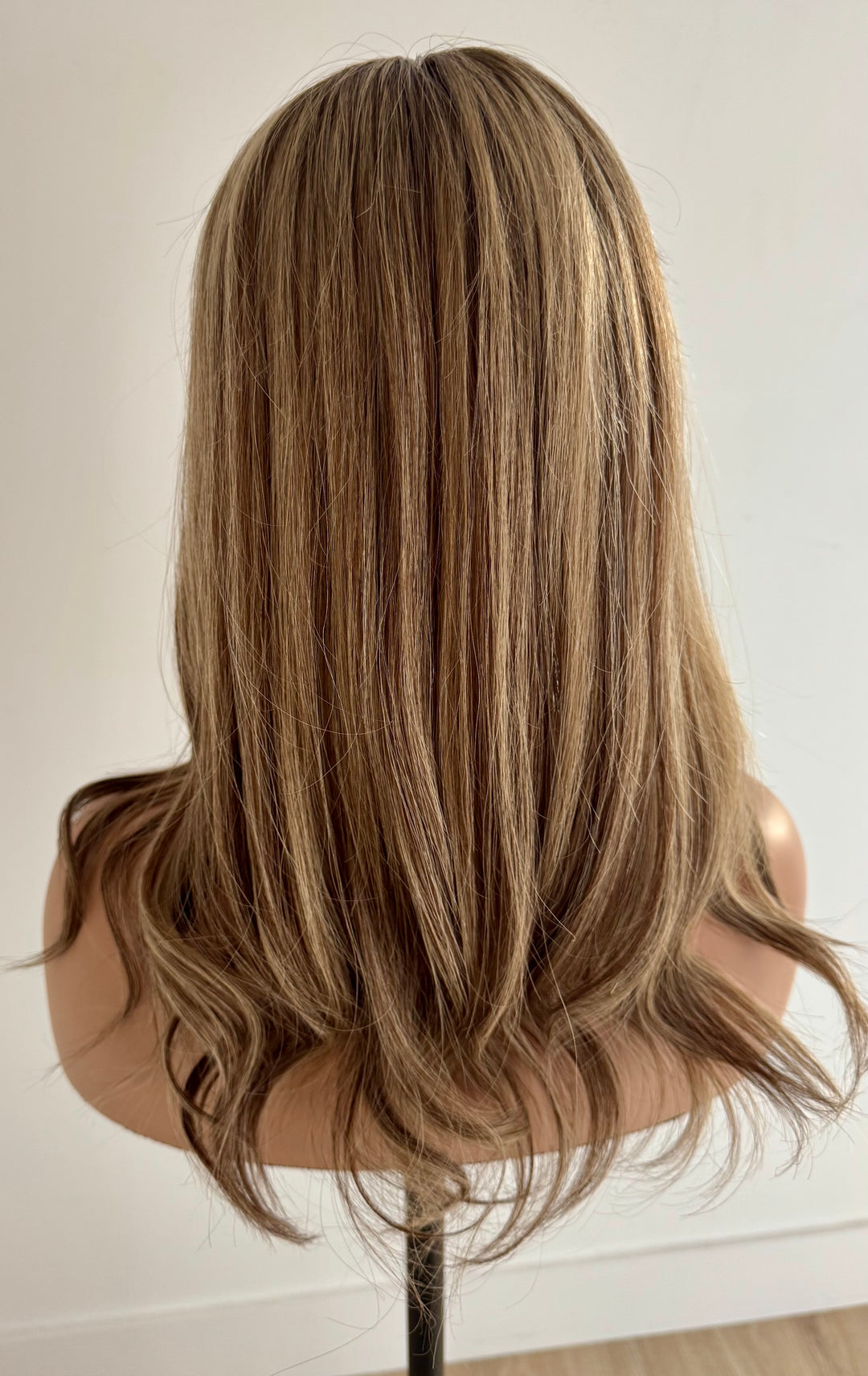 Silk Base with Open Weft Topper - Cool Dimensional Blonde/Brown Mix - 6.5" x 7" Base - !4"