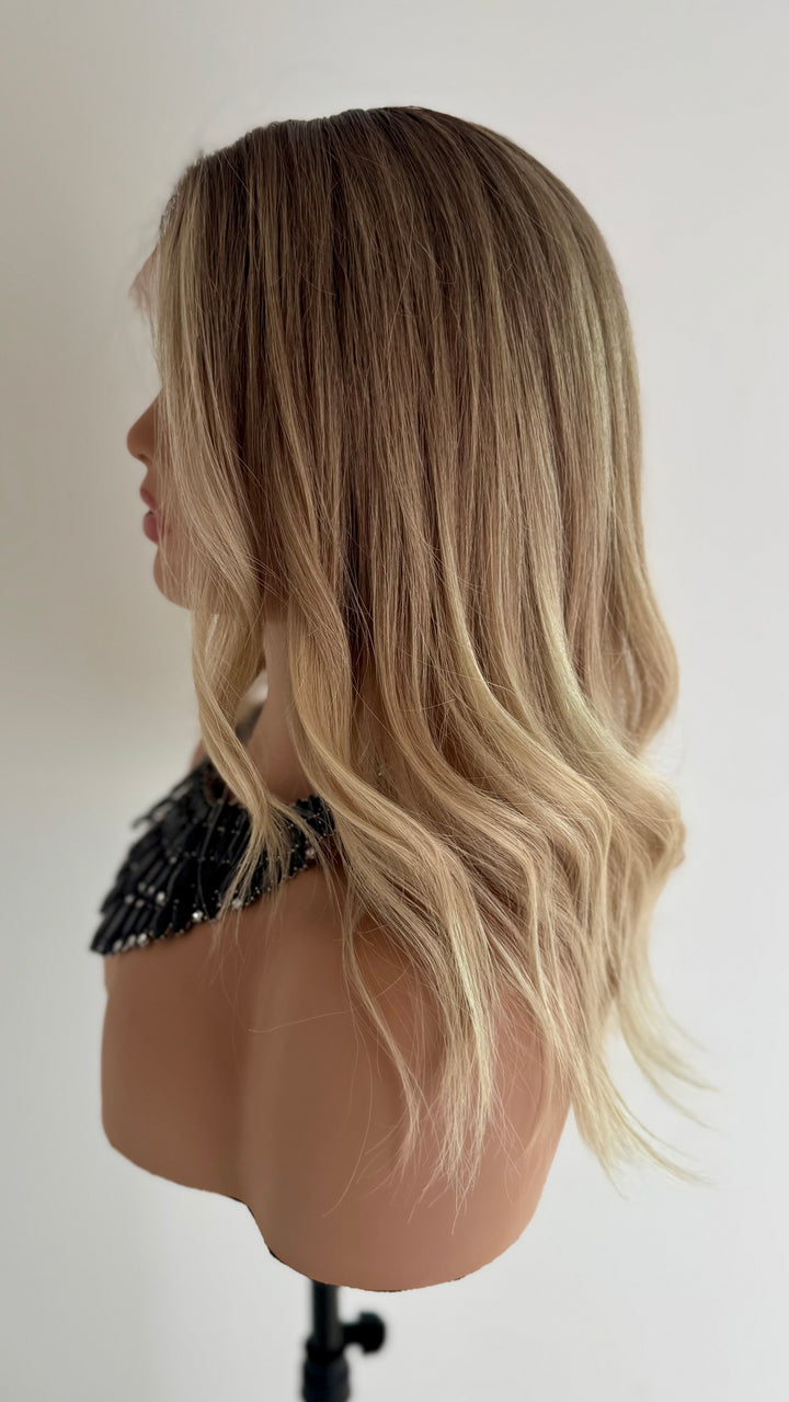 Warm Blonde Ombre HD Lace Front Human Hair Wig