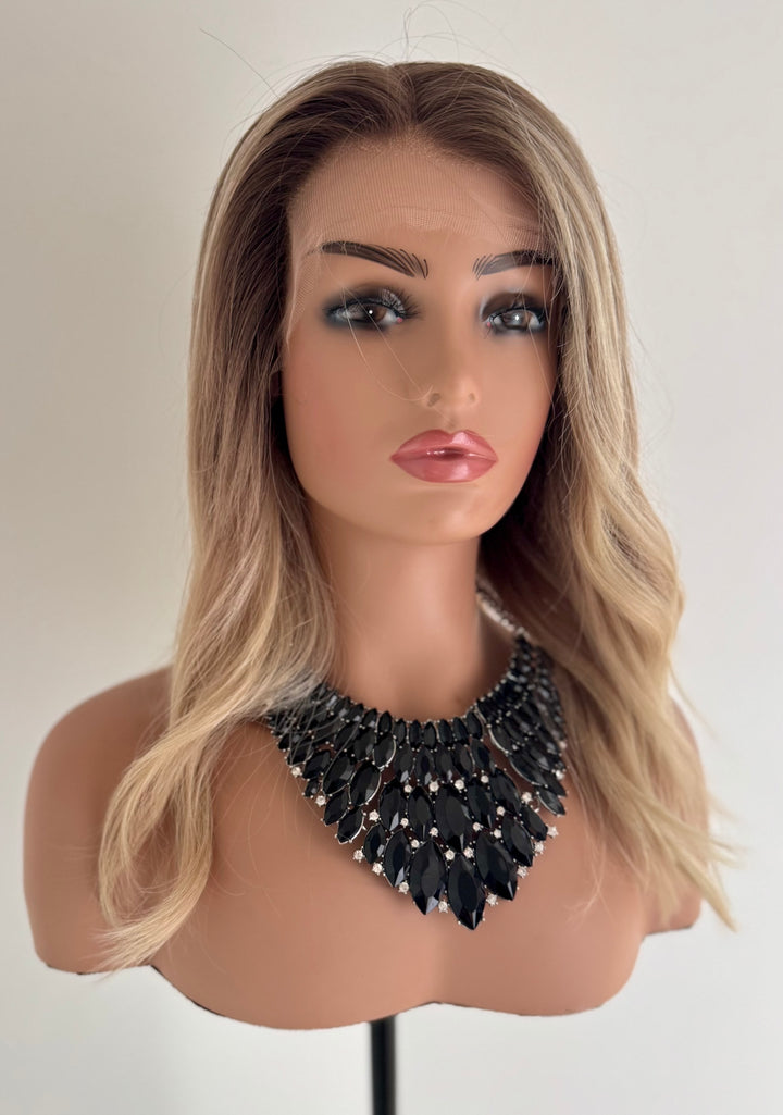 Warm Blonde Ombre HD Lace Front Human Hair Wig