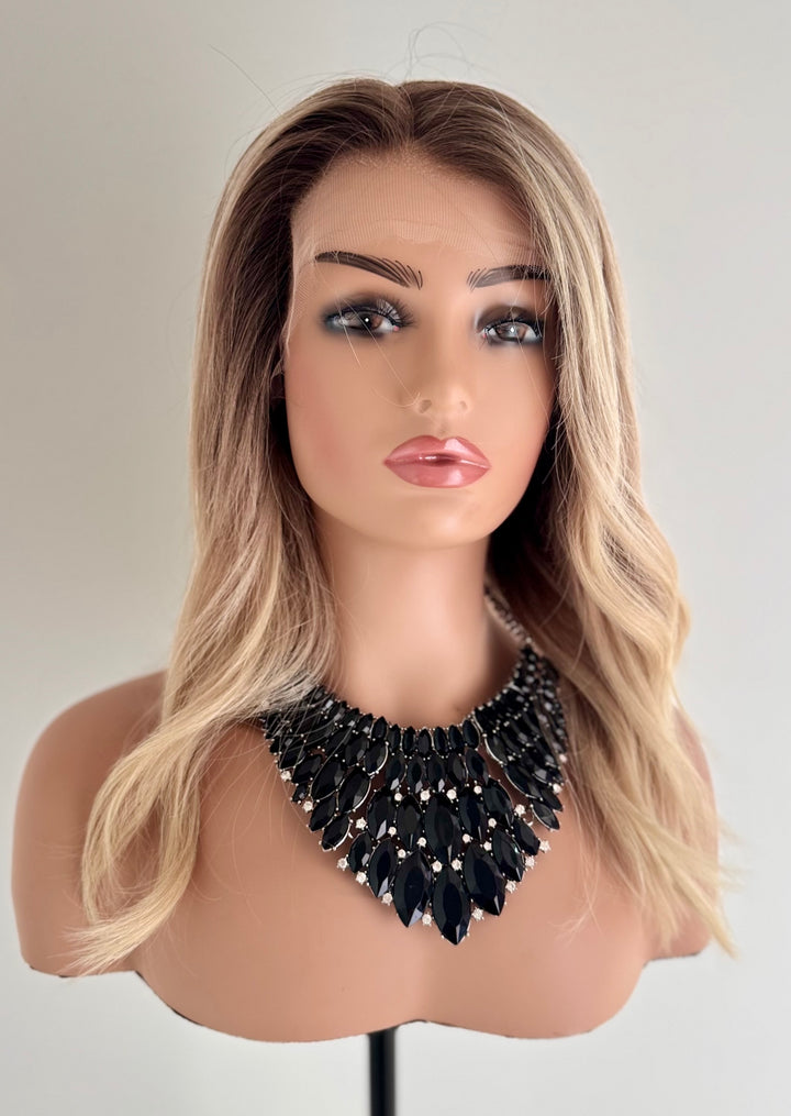 Warm Blonde Ombre HD Lace Front Human Hair Wig