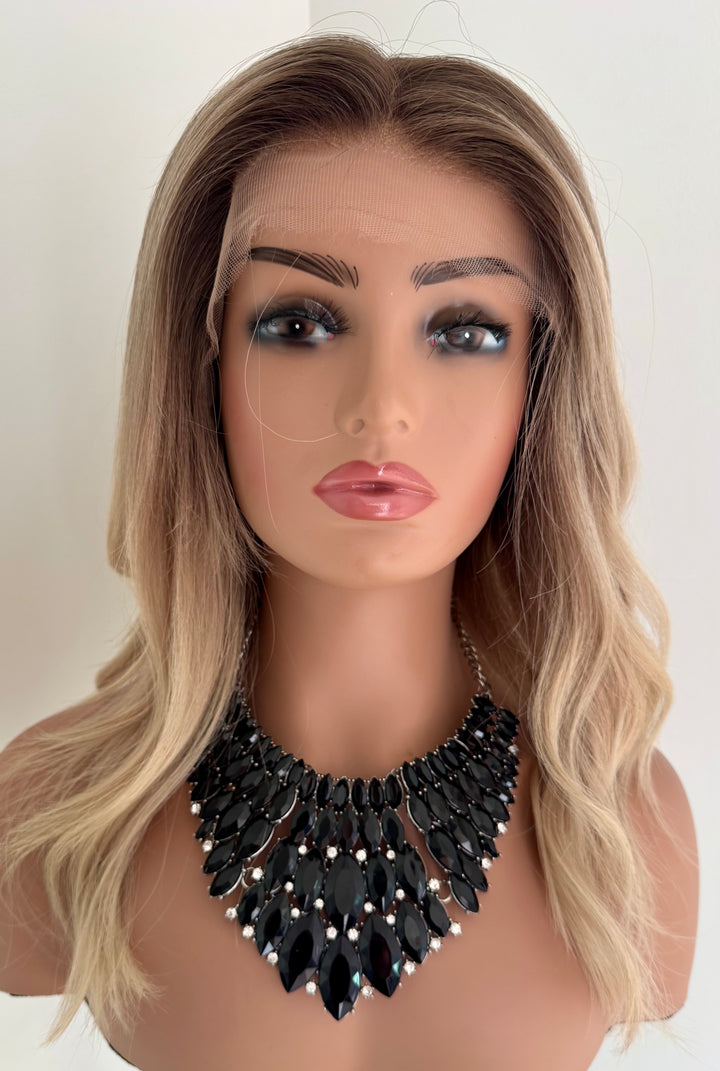 Warm Blonde Ombre HD Lace Front Human Hair Wig