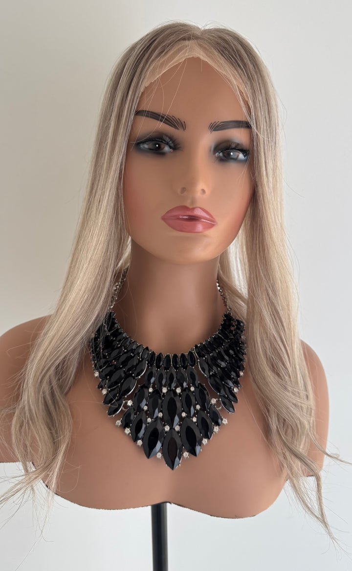 Silk Base Lace Front Topper - Cool Ash Blonde - 5.5" x 6" Base - !6"