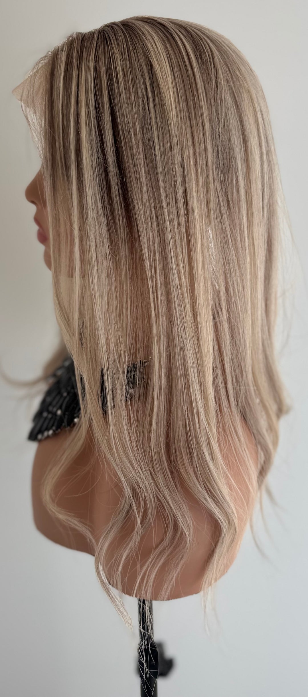 Silk Base Lace Front Topper - Cool Ash Blonde - 5.5" x 6" Base - !6"