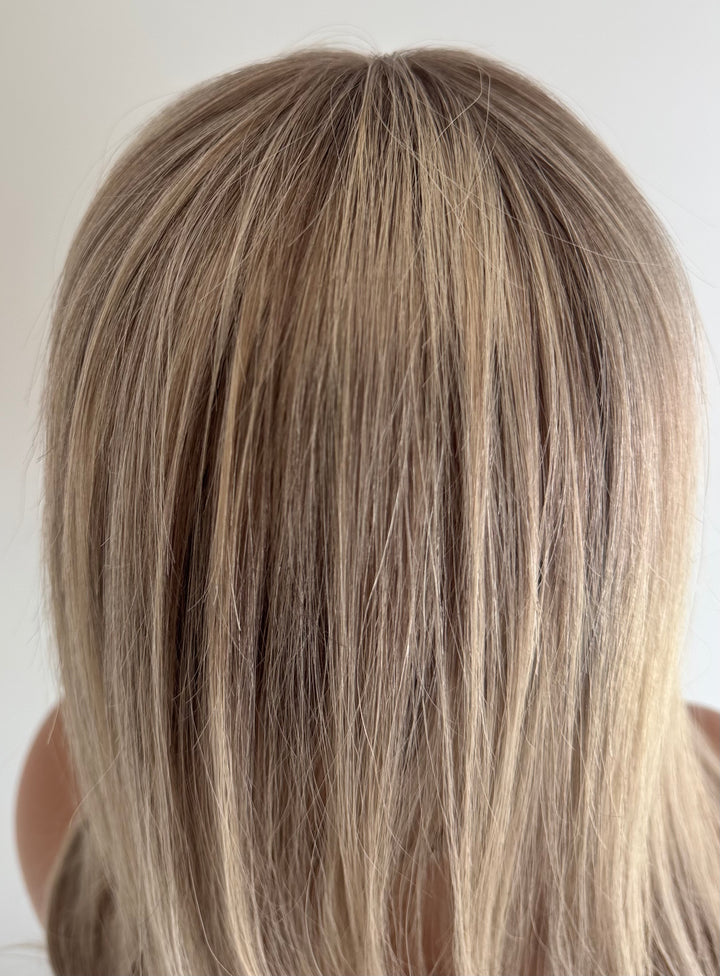 Silk Base Lace Front Topper - Cool Ash Blonde - 5.5" x 6" Base - !6"