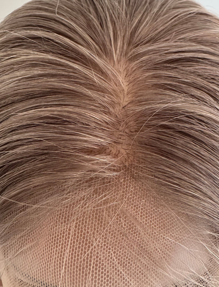 Silk Base Lace Front Topper - Cool Ash Blonde - 5.5" x 6" Base - !6"