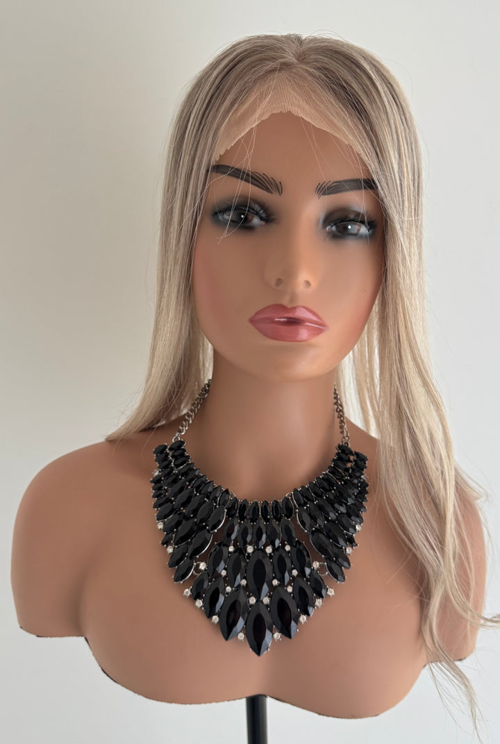 Silk Base Lace Front Topper - Cool Ash Blonde - 5.5" x 6" Base - !6"