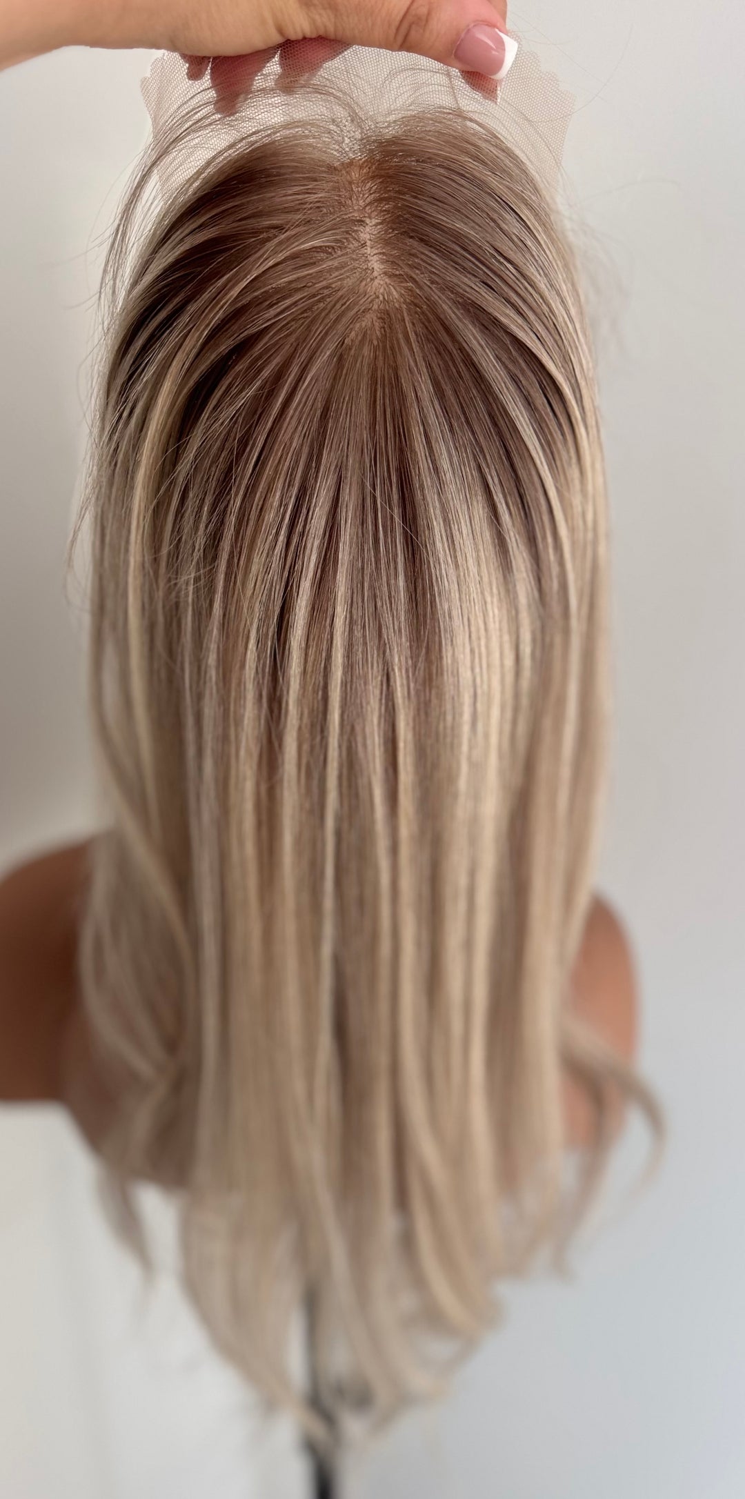 Silk Base Lace Front Topper - Cool Ash Blonde - 5.5" x 6" Base - !6"