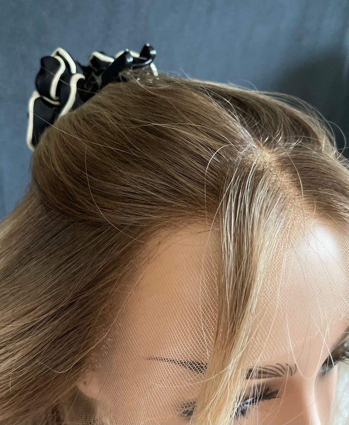 MARBELLA - Light Ash Blonde with Dark Ash Blonde Roots - HD Lace Wig – 100% Human Hair, Natural Hairline