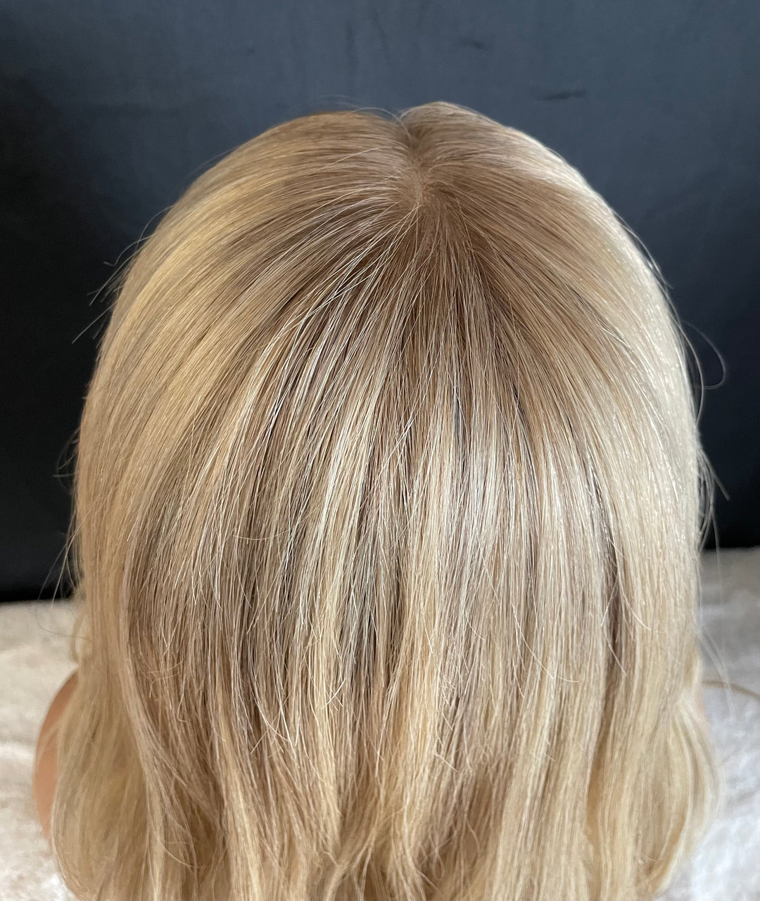 LACE-TOP WIG - Light Blonde with Shadow Roots - 100% Luxury European Hair