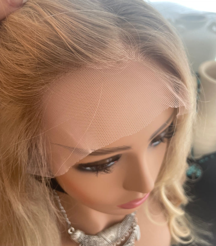 DAISY - Balayage Style - Dark Blonde/Warm Blonde - HD Lace Wig – 100% Human Hair, Natural Hairline