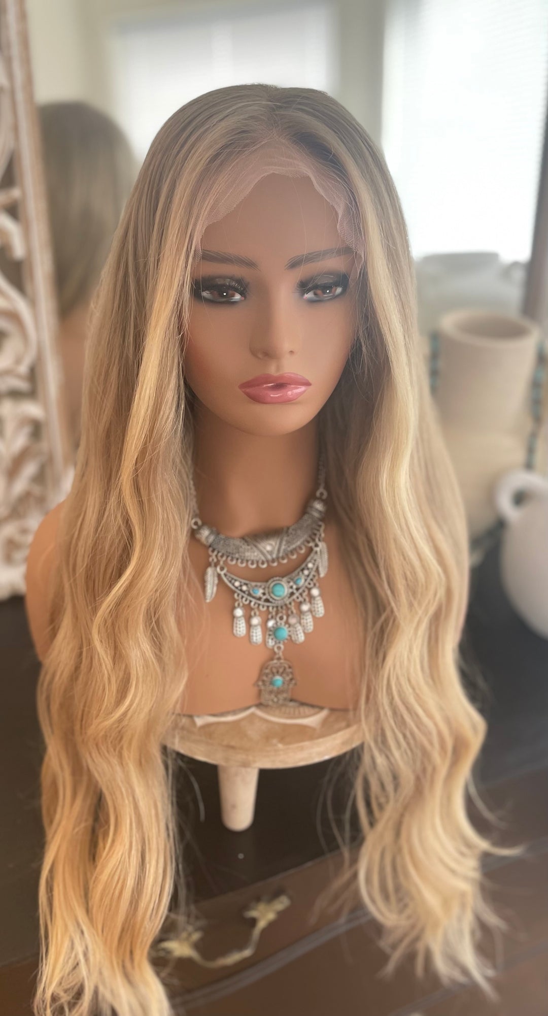 DAISY - Balayage Style - Dark Blonde/Warm Blonde - HD Lace Wig – 100% Human Hair, Natural Hairline