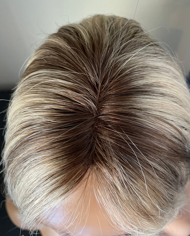 3x5 " Mono Base Topper -Light Volume - Light Cool Blonde & Lowlights