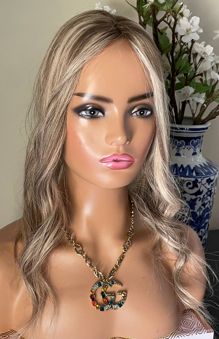 3x5 " Mono Base Topper -Light Volume - Light Cool Blonde & Lowlights