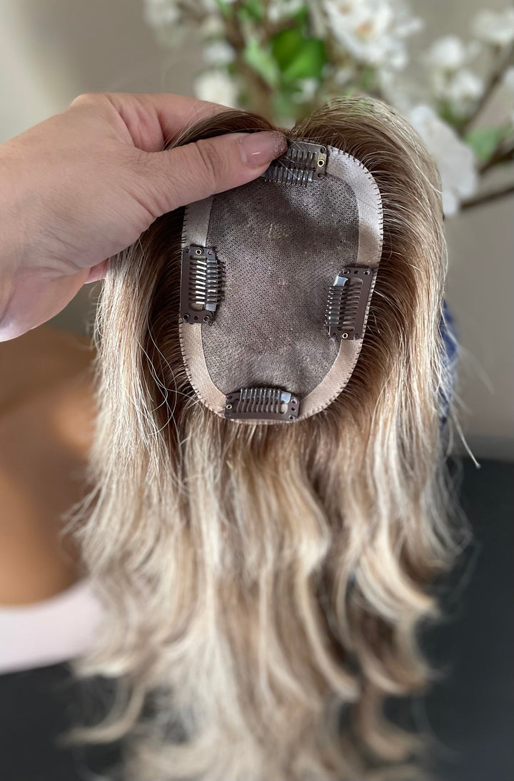 3x5 " Mono Base Topper -Light Volume - Light Cool Blonde & Lowlights