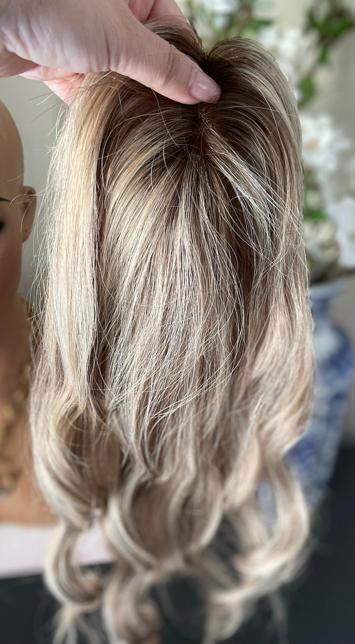 3x5 " Mono Base Topper -Light Volume - Light Cool Blonde & Lowlights