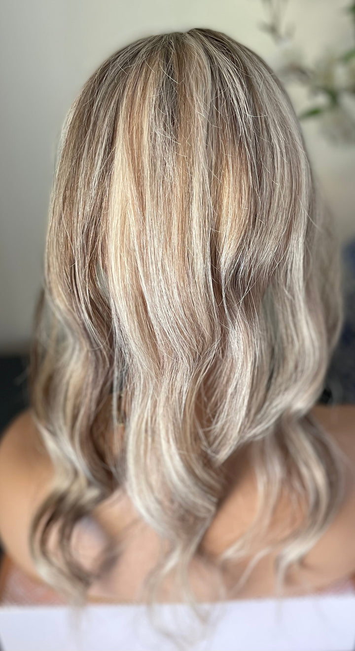 3x5 " Mono Base Topper -Light Volume - Light Cool Blonde & Lowlights