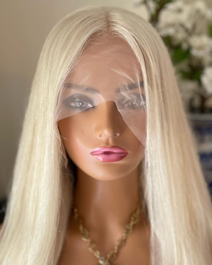 SUZY - Platinum Blonde - HD Lace Wig – 100% Human Hair, Natural Hairline