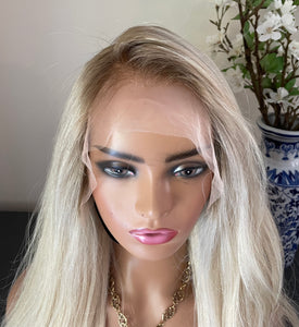 Light Blonde with Roots - HD Lace Front Wig