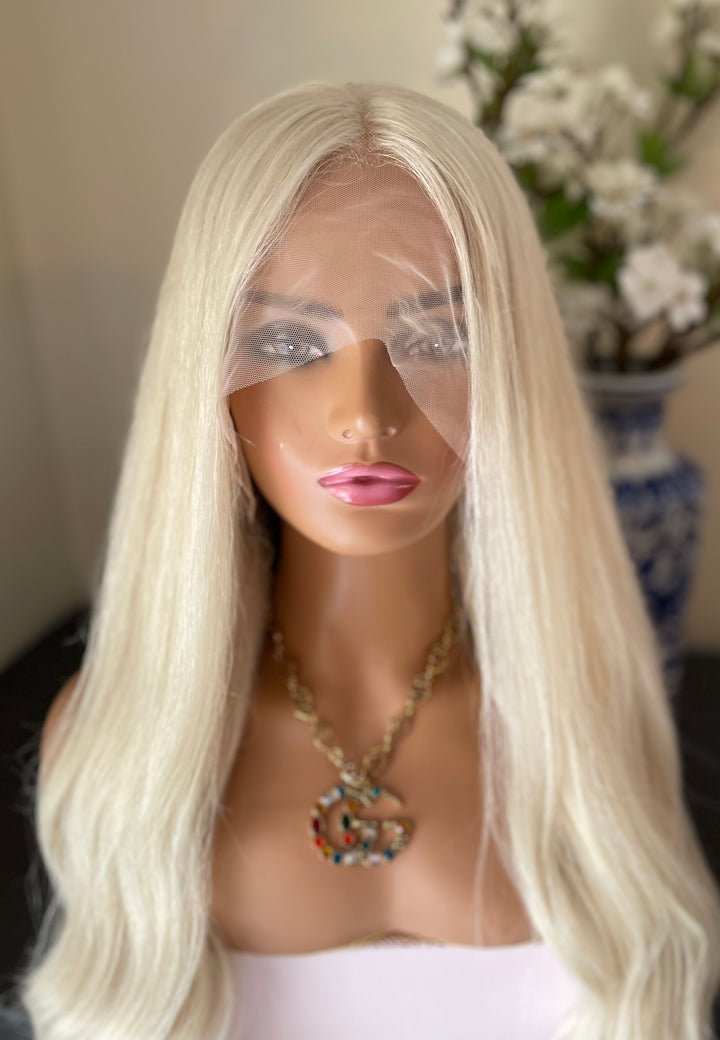 SUZY - Platinum Blonde - HD Lace Wig – 100% Human Hair, Natural Hairline