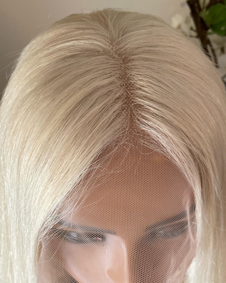 SUZY - Platinum Blonde - HD Lace Wig – 100% Human Hair, Natural Hairline