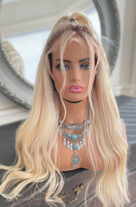 Light Blonde with Roots HD Lace Front Wig