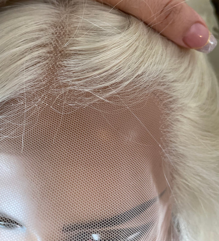 SUZY - Platinum Blonde - HD Lace Wig – 100% Human Hair, Natural Hairline