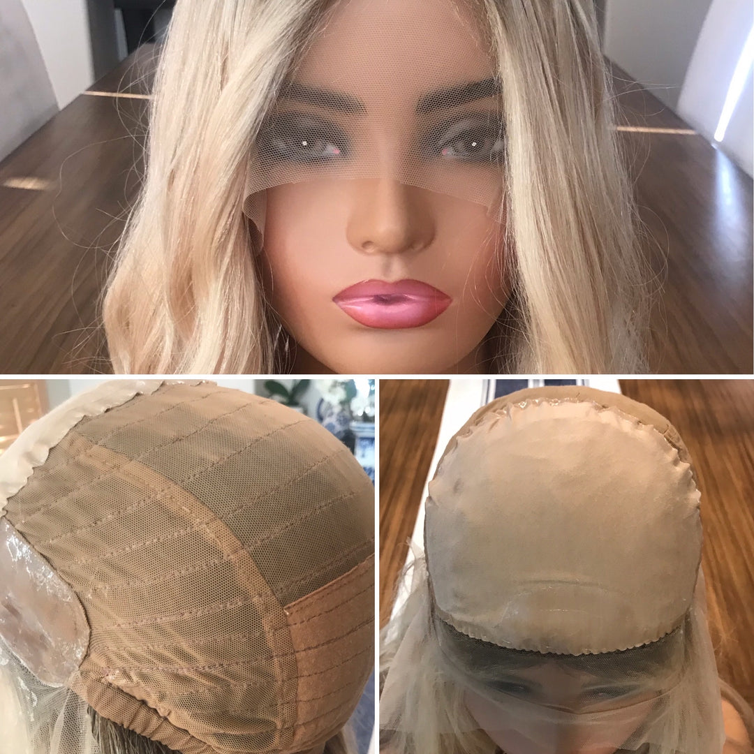 Medical Cap Wig with Silk Base and PU